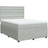 vidaXL Box spring postelja z vzmetnico svetlo siv 140x190 cm žamet, (21309697) | Shoptok.si