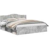  Konstrukcija postelje Beton 180 x 200 cm Masivno borovo les, (5000102098) | Shoptok.si