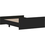  Kreveta s uzglavljem i podnožjem crni 135x190 cm | shoptok.hr