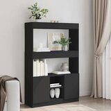  Visoka komoda crna 92 x 33 x 140 cm od konstruiranog drva | shoptok.hr