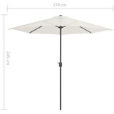  Senčnik z aluminijastim drogom 270x144 cm peščen, (20609732) | Shoptok.si