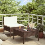 The Living Store Vrtna sedežna garnitura z blazinami 2-delna poli ratan rjava - Komplet Vrtnega Pohištva, (21478599) | Shoptok.si