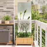 vidaXL Privatnost u vrtu Rezbarija Srebrno 50 x 140 cm Pocinčani čelik | shoptok.hr