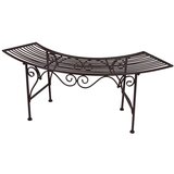 Garden Pleasure Crna i tamnosmeđa metalna vrtna klupa Fuego - | shoptok.hr