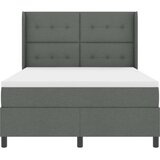  LED Box Spring Krevet Tamno siva 140 x 190 cm tkanina | shoptok.hr
