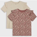 Sinsay Pamučne majice s dekorativnim volanima 2 pack | shoptok.hr