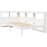  Krevet s regalom za knjige bez madraca bijeli 75x190cm borovina | shoptok.hr