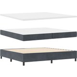 Box Spring Krevet s Madracem Tamno Siva 200x200 cm Baršun | shoptok.hr