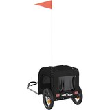 Prikolica za bicikl za ljubimce crna od tkanine i željeza - Crna 124 x 53 x 53 cm | shoptok.hr