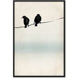  Slika - Frozen Sparrows (1 Part) Vertical 40x60 U crnom drvenom okviru | shoptok.hr