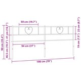  Metalno zamjensko uzglavlje bijelo 193 cm | Eponuda.com