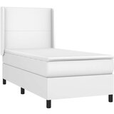  Box spring s madracem LED bijeli 90x200 cm umjetna koža | shoptok.hr