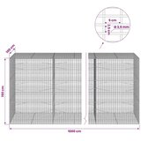  Gabion s žicom debljine 3 5 mm i mrežom 5x2 5 cm - 100 cm 150 cm 1000 cm | shoptok.hr