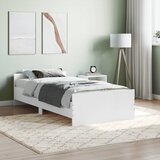 vidaXL Posteljni okvir bel 90x190 cm inženirski les Cene