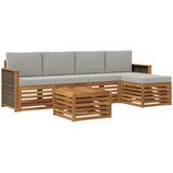  Set vanjskih sofa 6 kom. Prirodna i svjetlosiva | shoptok.hr