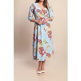 Fenzy Maksi Haljina S Printom, Svijetloplava | shoptok.hr