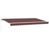  Skrovita tenda Smeđa 400 x 200 cm tkanina | shoptok.hr