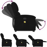  Masažni naslonjač na podizanje crni baršunasti | shoptok.hr