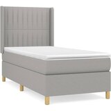 Maison Chic Box spring postelja - Vzmetna postelja z vzmetnico svetlo siva 90x190 cm blago SL20214, (21893670) Cene
