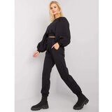 Fashion Hunters RUE PARIS Black sweatshirt set for women Cene