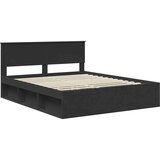  Konstrukcija postelje Črna 160 x 200 cm Masivno borovo les, (5000103495) | Shoptok.si