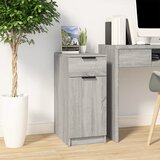 Ormarić za radni stol siva boja hrasta 33,5 x 50 x 75 cm drveni | shoptok.hr