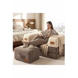 Atelier Del Sofa Duo fotelja na razvlačenje s taburetom, mink / krem Cene