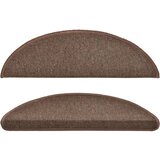  Prostirke za stepenice 15 kom 56x17x3 cm boje kave, poluokrugle | Shoptok.si