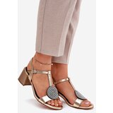 S. BARSKI Leather Heeled Sandals With Decoration D&A | Shoptok.si