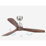Faro 33370DC - Stropni ventilator LANTAU, braon/mat hrom, prečnik 132 cm + daljinski upravljač | Eponuda.com