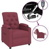  Električni naslonjač od tkanine crvena boja vina - boja crnog vina 1 | shoptok.hr