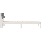  Okvir kreveta s uzglavljem Bijela i svijetlosiva 75 x 190 cm | shoptok.hr