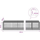  Gabion s žicom debljine 3,5 mm i mrežom 5x5 cm 450x100x50 cm | shoptok.hr