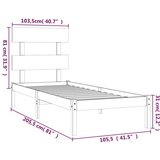  Za krevet od masivnog drva bijeli 100 x 200 cm | shoptok.hr