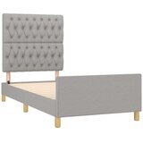  Okvir kreveta bez madraca svjetlosivi 90x200 cm od tkanine | shoptok.hr