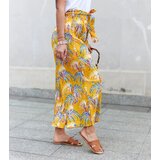 Gemre Yellow women's wide pleated pants Sijam | shoptok.hr