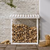  Stalak za drva za ogrjev bijeli 108x64,5x110 masivna borovina | shoptok.hr