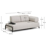 Kave Home Sivo-bež sofa 200 cm Compo – | shoptok.hr