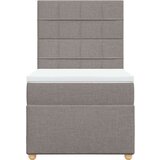  Krevet s oprugama i madracem smeđesivi 90x190 cm od tkanine | shoptok.hr