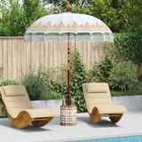 vidaXL balineški parasol krema 180-190 cm pamuk, solidno drvo Cijene
