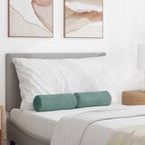 vidaXL valjkasti jastučići 2 pcs morska zelena Ø 15 x 40 cm Cijene