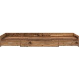 S uzglavljem s ladicama Staro drvo 80 x 200 cm Konstruirano drvo | shoptok.hr