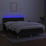  box spring s madracem LED crni 140x200 cm od tkanine | shoptok.hr
