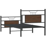  Okvir kreveta bez madraca smeđa boja hrasta 75x190 cm drveni | shoptok.hr