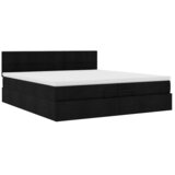  Otomanski krevet s madracem crni 200x200 cm od tkanine | Eponuda.com