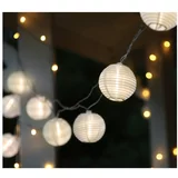 Star Trading Bijeli LED rasvjetni lanac s lampionima prikladan za eksterijer Festival, dužine 4,5 m