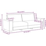  Trosjed Kauč Crna 220x77x82 cm Tkanina | shoptok.hr