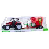  Poljoprivredni traktor s prikolicom i mješalicom za stočnu hranu, crveni 60 cm | shoptok.hr