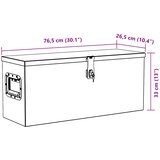 Aluminijska kutija 76,5 x 26,5 x 33 cm srebrna | shoptok.hr