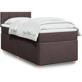  Krevet s oprugama i madracem tamnosmeđi 80x200 cm od tkanine | shoptok.hr